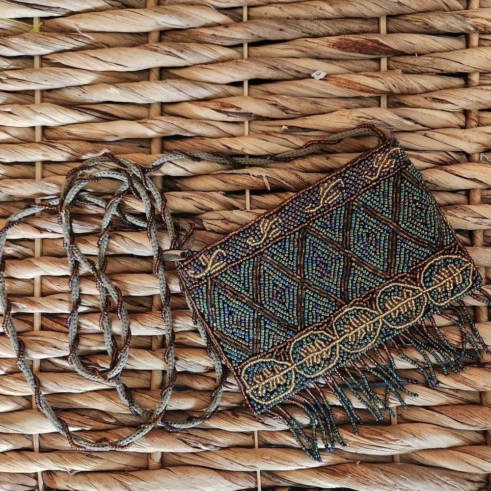LADY JADE DESIGNS BEADED VINTAGE BAG PURSE COCKTAIL CROSSBODY - Picture 8 of 8